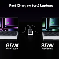 100W GaN USB-C Wall Charger,USB C PD100W PD65W 45W 20W For Laptop MacBook Pro Thinkpad iPhone 14 13 12 Pro Max Samsung Galaxy 3