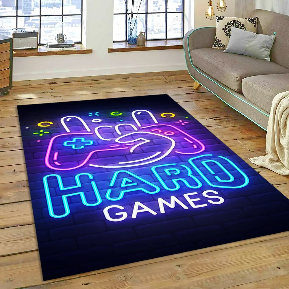 3DGamerGameGamepadCartoonCarpetRugforHomeLivingRoomBedroom