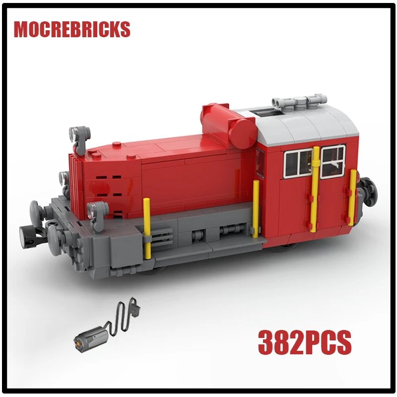 MOC German Railways Train Series Diesel-locomotive DR Model Building Blocks DIY With Motor Technology Bricks Kid Toy Collection 1