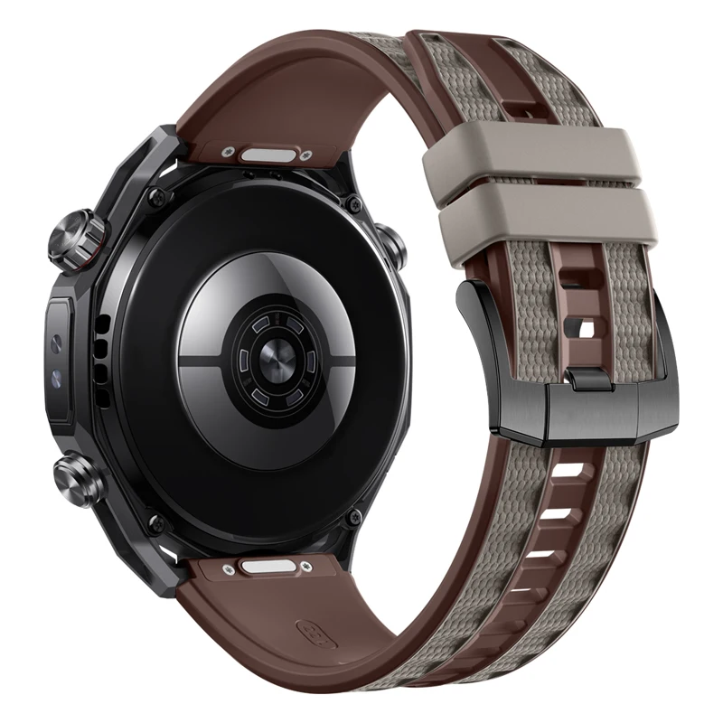 Dual-Color Quick Release Silicone Watch Band - Men's Business Strap 22mm