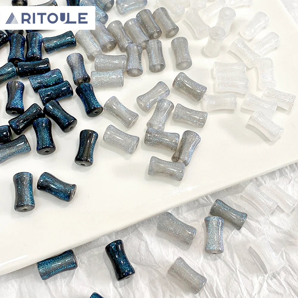 

Фантазия, тонкое сверкающее ожерелье из окрашенной смолы, бамбук, россыпью, искусственные бусины, материалы, браслет, ожерелье, ювелирные аксессуары