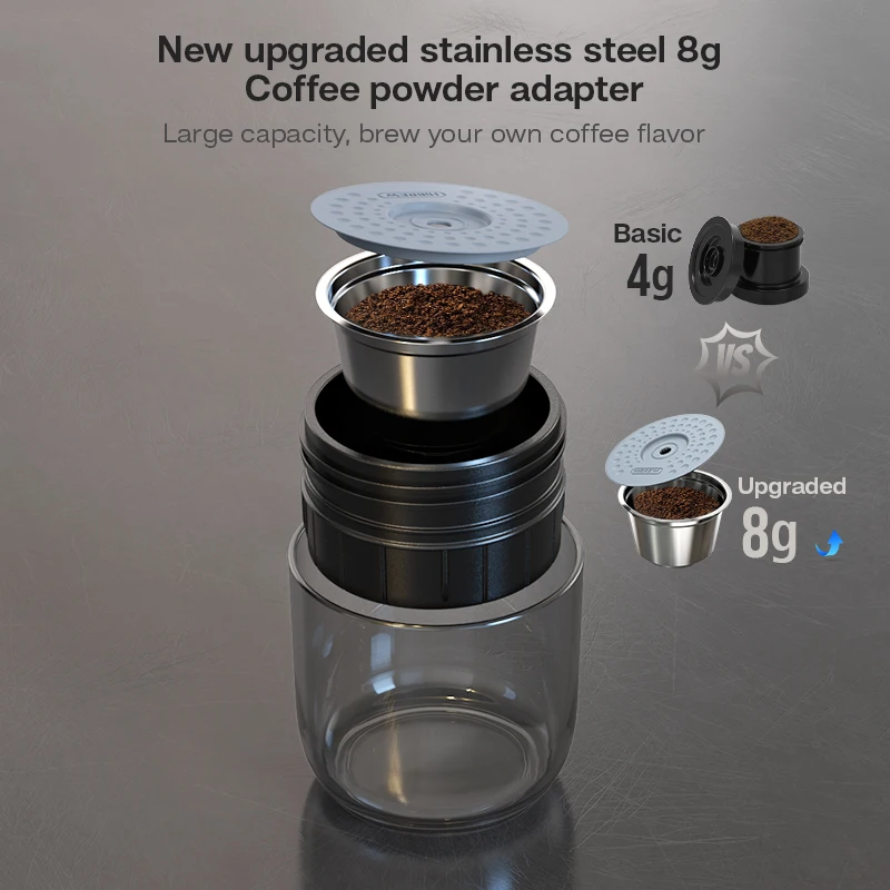 Hibrew Portable Coffee Machine For Car & Home,dc12v Expresso Coffee Maker  Fit Nexpresso Dolce Pod Capsule Coffee Powder H4a - Coffee Makers -  AliExpress