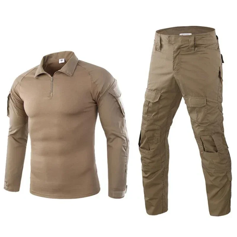 Tactical Outdoor Uniform Sport Clothes Suits Training Suit Camouflage Hunting Shirts Pants Training Sets Hiking Pant Men 3