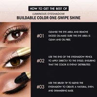 Bâton de fard à paupières anti-taches et imperméable, yeux à double extrémité avec bâton d'ombre, pinceau éponge, finitions pailletées et mates 6