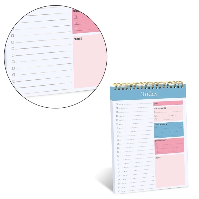 

Daily Planner 52 Page Double Sided Writable Clear PP Cover