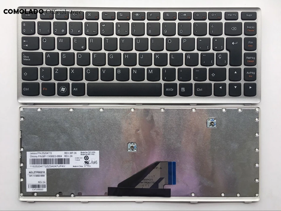 SP Spanish Keyboard For Lenovo IdeaPad 25204772 U310 T3C1-SPA Laptop Keyboard SP Layout