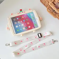 Children's Adorable Silicone Cover with 360° Rotating Stand and Handle Grip for Honor Pad 6 10.1inch (MM-Case With Strap)