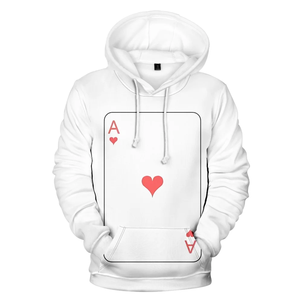 

New Novelty Poker K A Hoodies 3D Men/women Autumn Winter Hoodies Male Clothes Boys/girls Long Sleeve Funny Sweatshirt Jacket