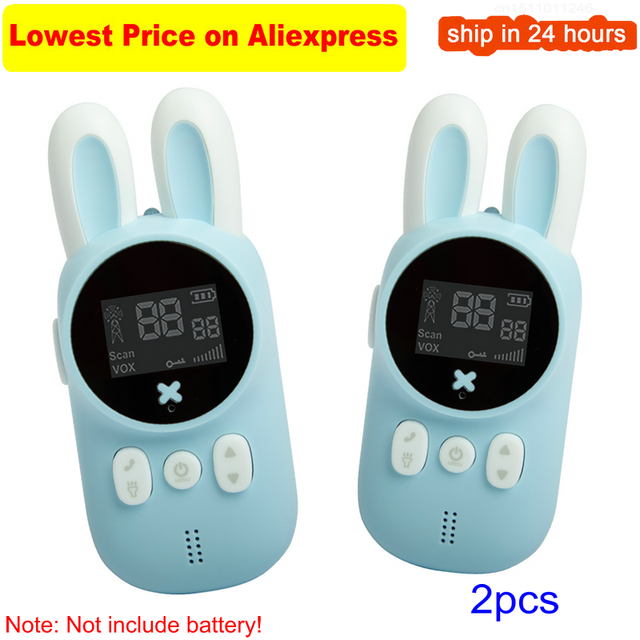 Children's Walkie Talkie Kids Mini Toys Handheld Transceiver 3KM Range UHF Radio Lanyard Interphone Talkie Walkie Baby Gift