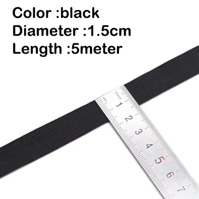 5Meters Sewing Elastic Band Heavy Stretch High Elasticity Knit Elastic Band for Sewing Waistband Elastic White black 10-60MM - Image 17