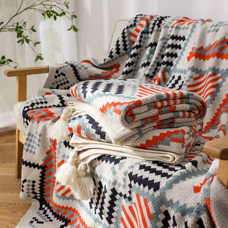 Strick-decken-im-nordischen-Stil-Bohemian-Plaid-Decke-Sofa-bezug-mit ...
