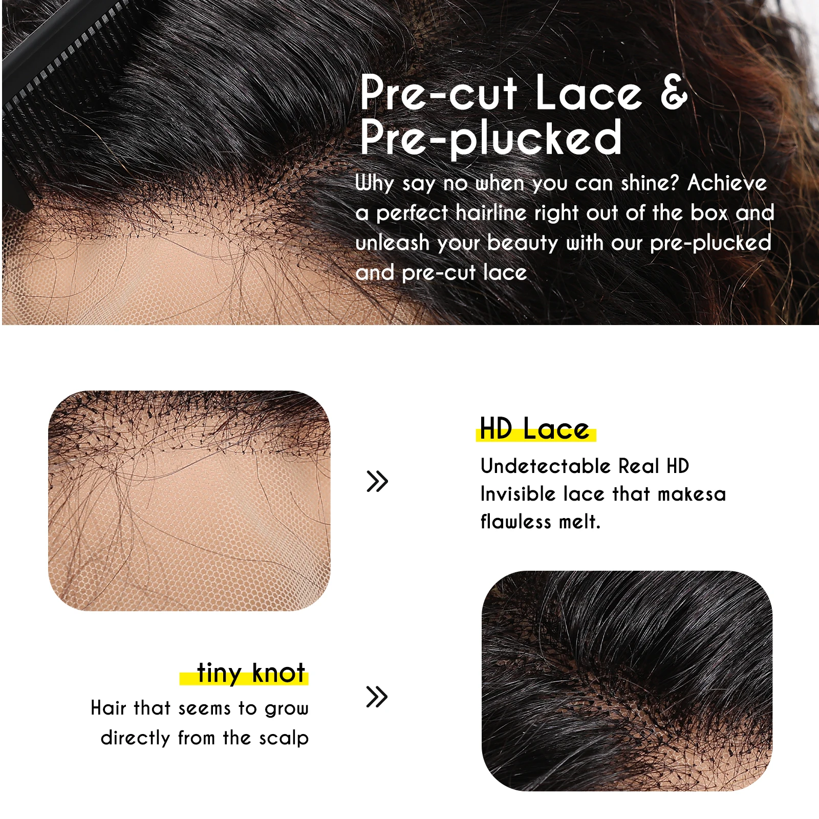 Remy Human Hair Short Kinky Curly Bob Wigs Natural Black Highlight Brown Hair 4x4 HD Transparent Lace Frontal Wig for Women