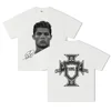 Cristiano Ronaldo Football Superstar Super Fashion Printed Short Sleeve T-shirt Distress American Women's Polyester Tops Tees 1