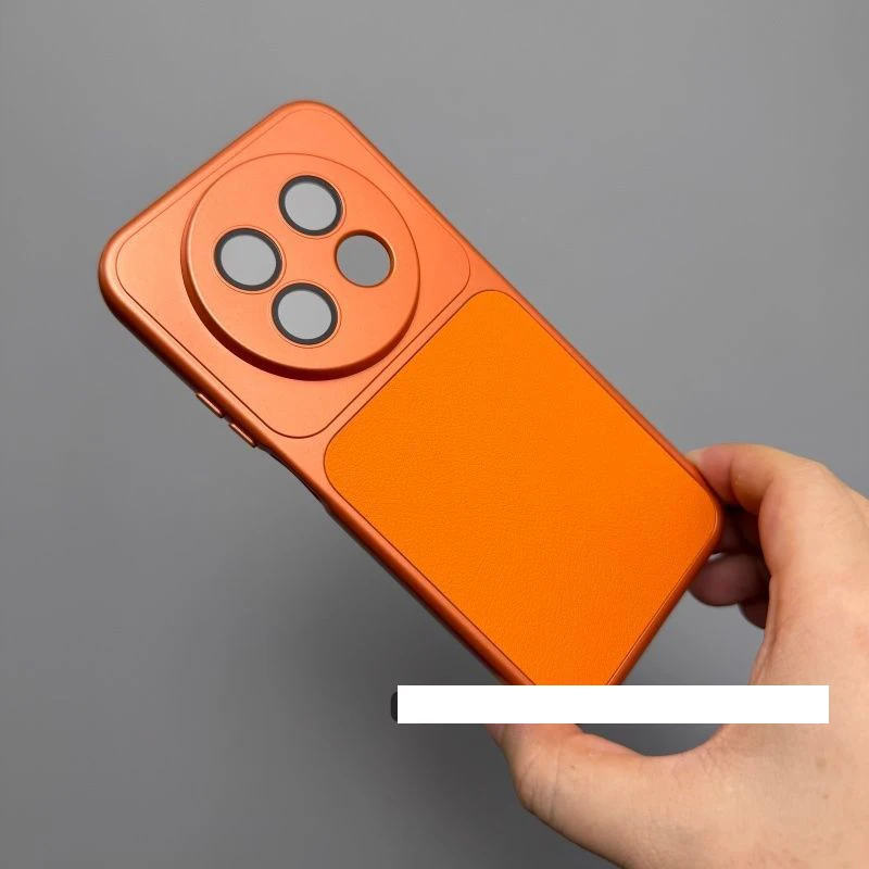Luxury Leather Matte Protective Case with Lens Guard
