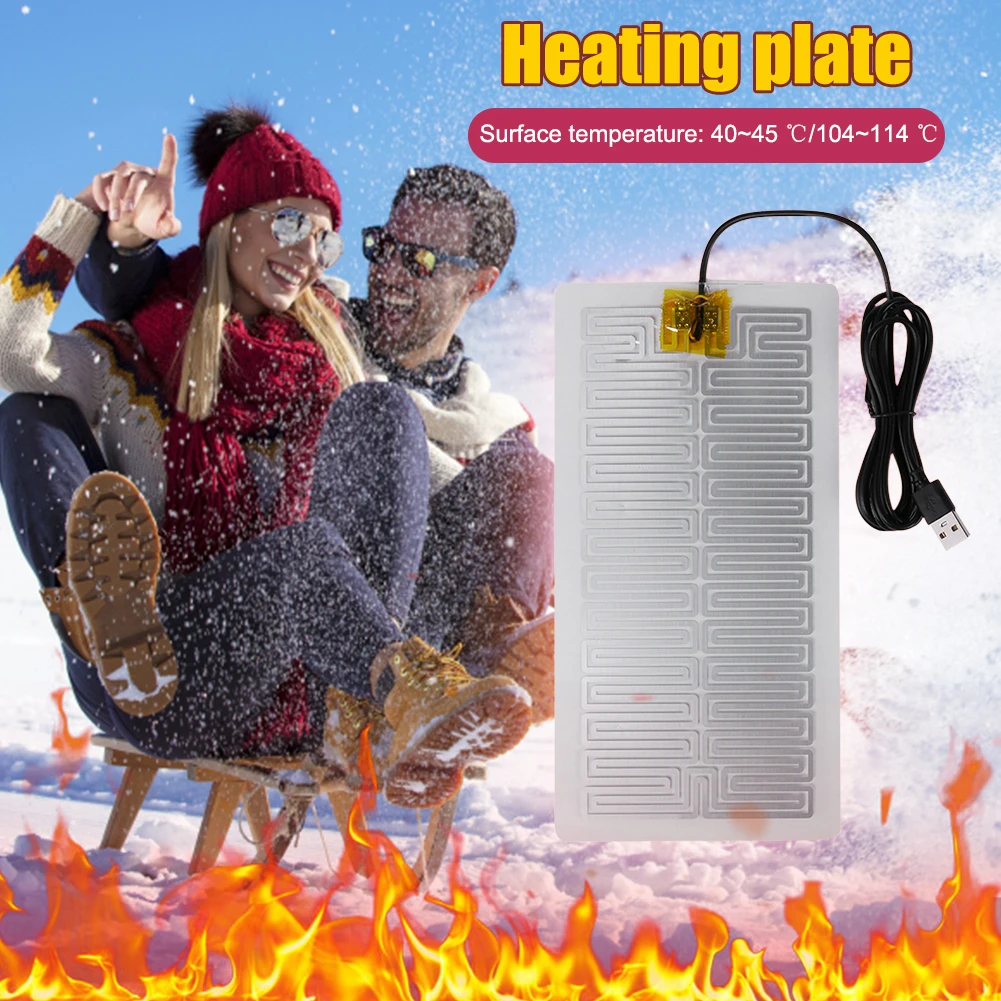 USB Electric Heating Pad DIY Thermal Clothing Warming Pad Plug And Play Warm Plate Heater Sheets Outdoor Heated Jacket Vest Coat