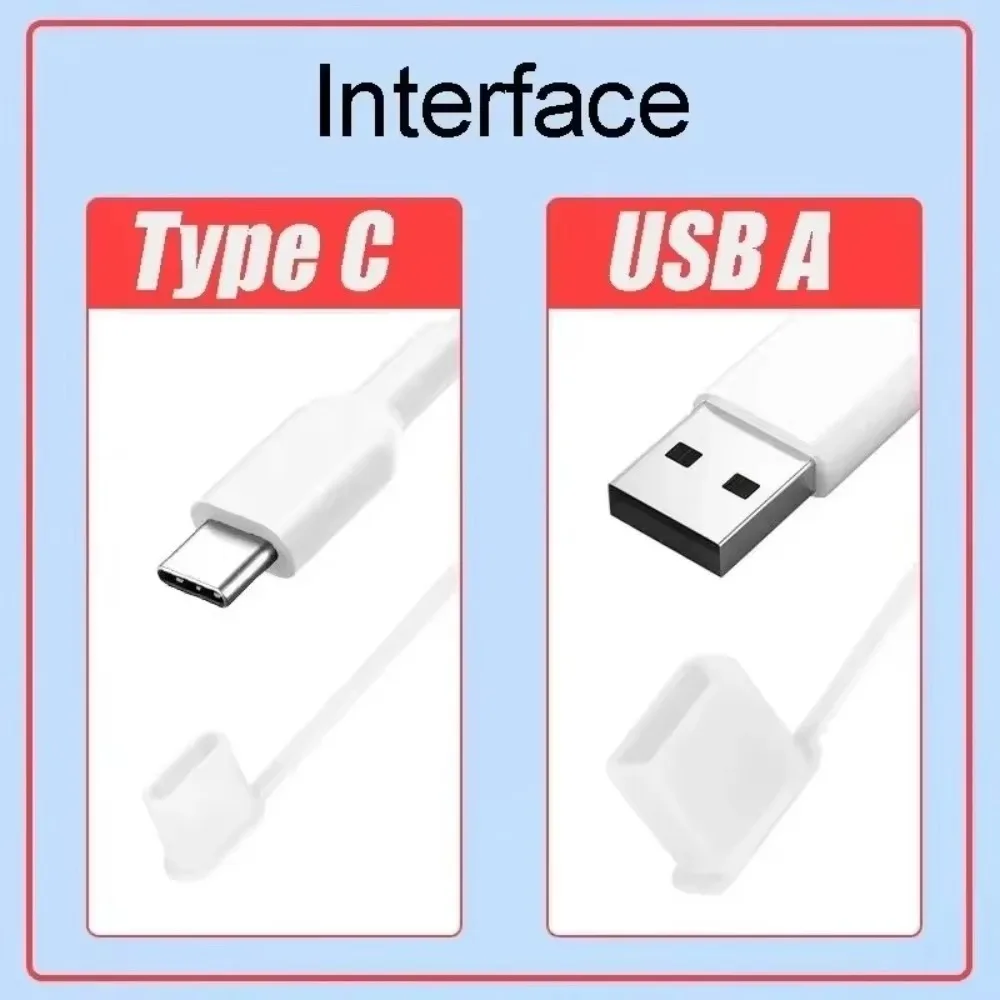 Clear Type-C USB Charging Port Dustproof Protector with Secure Rope Attachment