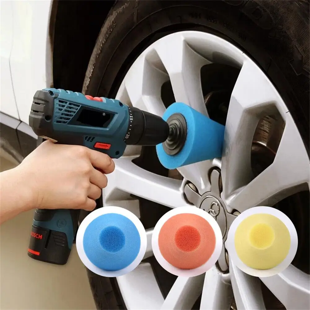 

5pcs Car Buffers Polishers Kit Polishing Wheel Sponge Buffing Pads For Automotive Car Wheels Care Rotary Tools