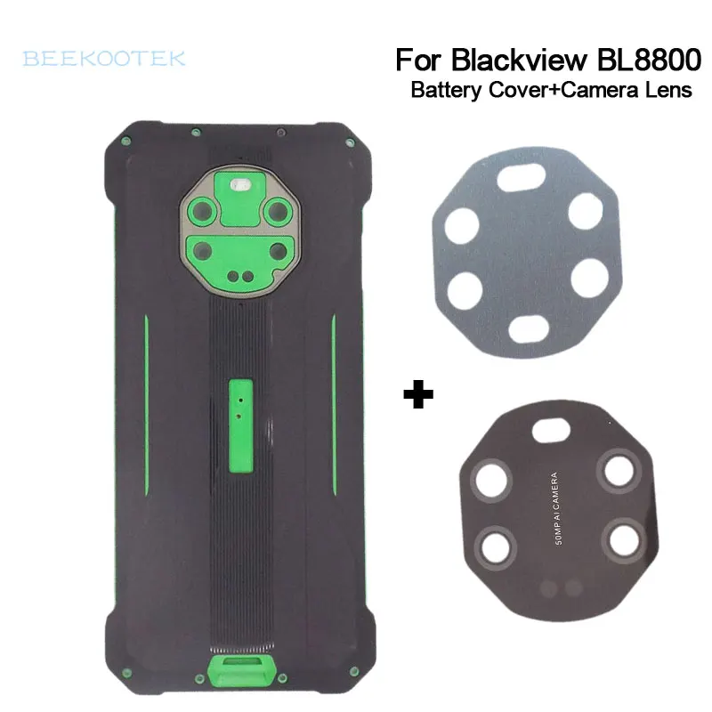 New Original Blackview Bl8800 Battery Cover Back Case With Camera Lens+Adhesive Accessories For Blackview Bl8800 Smart Phone