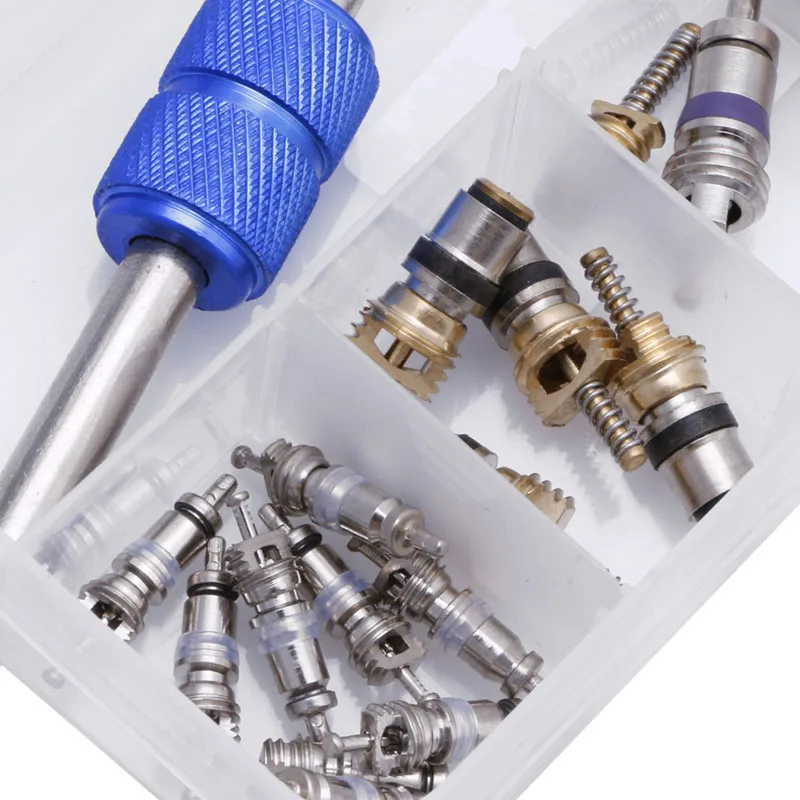 39x R12 R134A Car Air Conditioning A/C Tire Valve Stem Core Remover Tool Kit A6HB