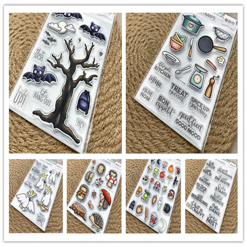 News German cartoon kitchen stamp Clear Stamps for Scrapbooking Transparent Silicone Rubber DIY Photo Album Decor 826