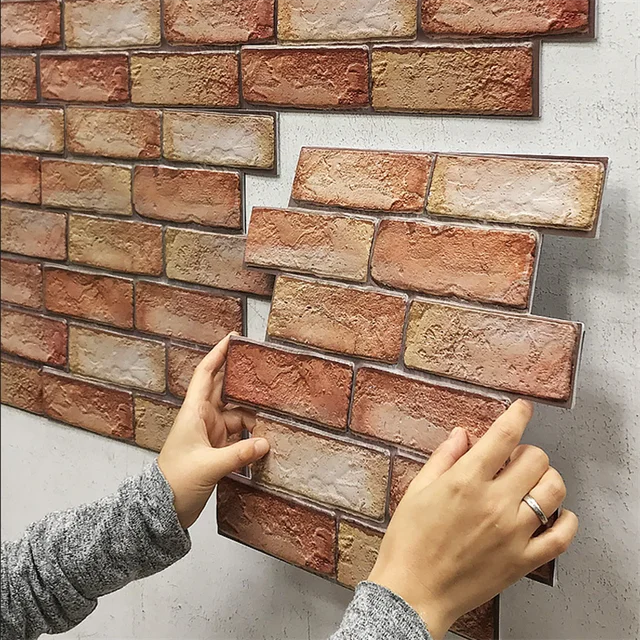 Faux Brick Wall Panels Peel and Stick Foam Brick 3D Wall - Etsy Israel