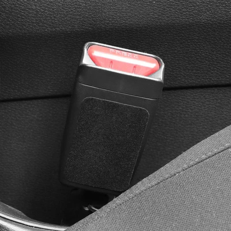 4Pcs Car Seatbelt Buckle Anti-Collision Sticker Pads car seat belt accessory Safety Belt Anti-Noise Silencer Quite Lock Clip Protector Black Accessories