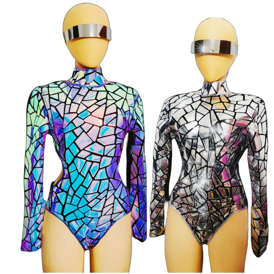 Disfraz De Gogo De Lentejuelas Plateadas Para Hombre, Ropa De Baile En