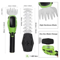 WORKPRO Battery Grass and Shrub Shears, Handy Grass Shears, 3.6V, 2000 mAh, 2 Different Blades, with Battery and Charging Cable 2