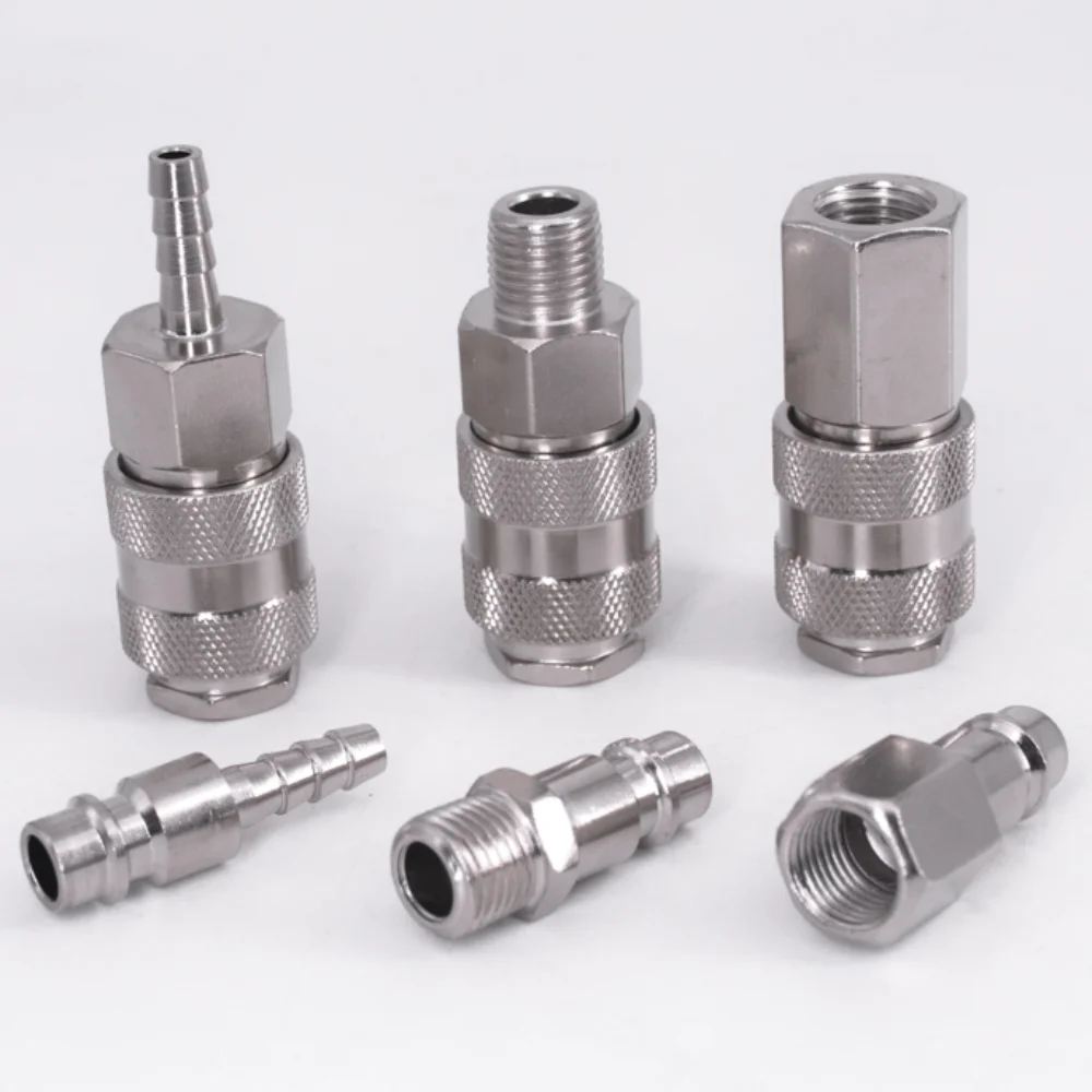 1/4&quot 3/8&quot 1/2&quot BSP x 6/8/10mm Hose Barb Pneumatic Fitting EU European Air Line Quick Connector Coupler Adapter Compressor |