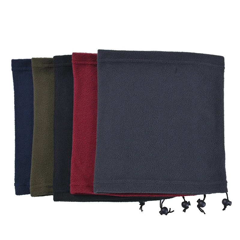 Fleece Scarf Drawstring Fleece Neck Sleeve Scarf Men Bandana Neck Warm Winter Windproof Tube Scarves For Face Snowboard Ski Buff Bandana Scarf Bandana Neck Warmer Fleece Neck Warmer