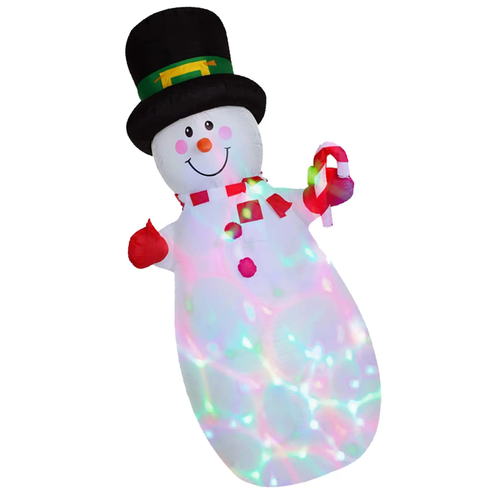 6ft Xmas Inflatable Snowman with Stakes Holiday Inflatable Snowman for Party Yard Garden Outdoor