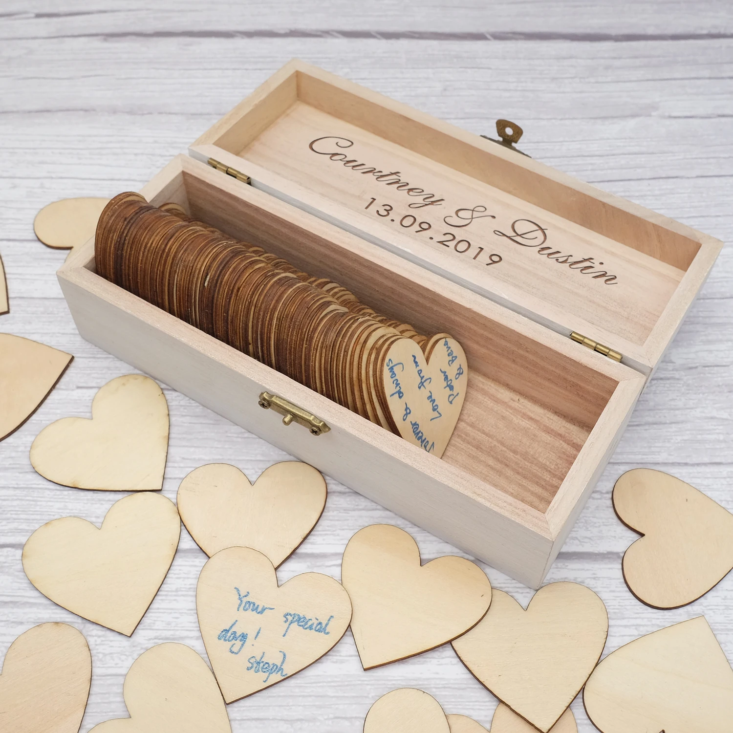Custom Wedding Guestbook Rustic Wedding Keepsake Box Alternative