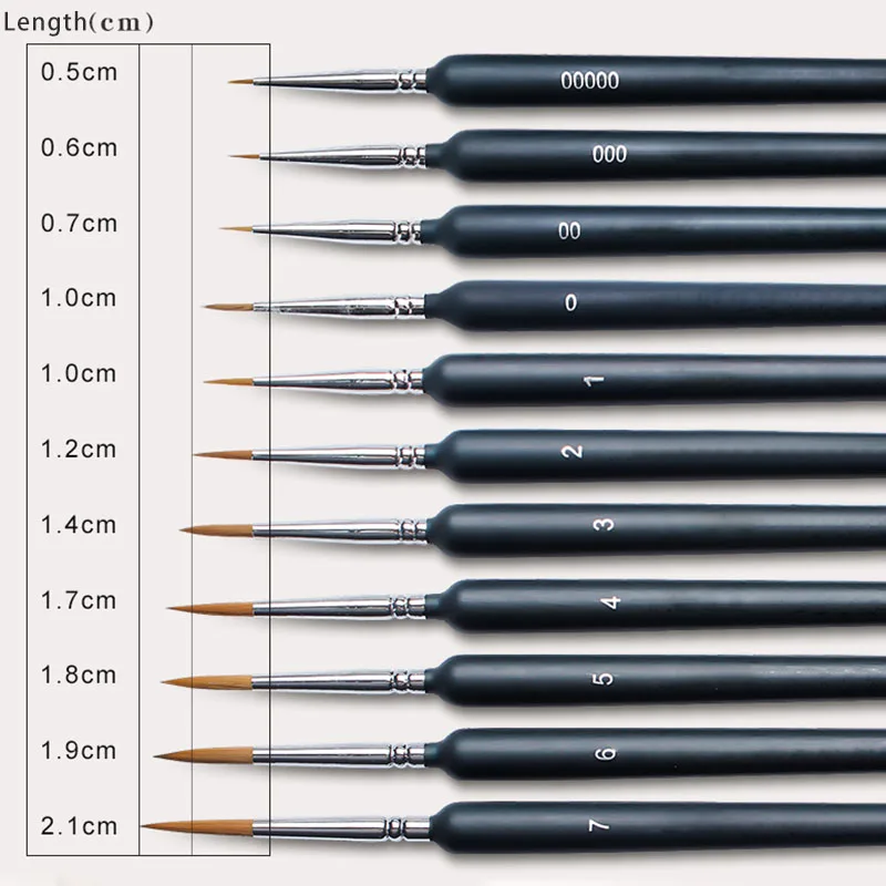 Paint Brushes Hook line pen watercolor claborate-style oil painting extra fine soft weasel hair Hand Painted 00000 brush gouache acrylic strok paint brushes
