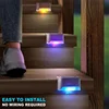 16 Pack Solar Deck Lights LED Waterproof Outdoor Solar Powered  LED Step Lights For Decks Stairs Patio Path Yard Garden Decor 5