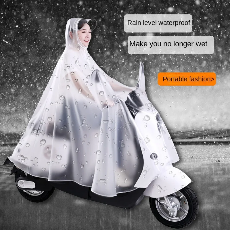 Thickened adult models Electric Car Tricycle Special Rain Poncho long Full Body Storm-proof Takeaway Rain Poncho