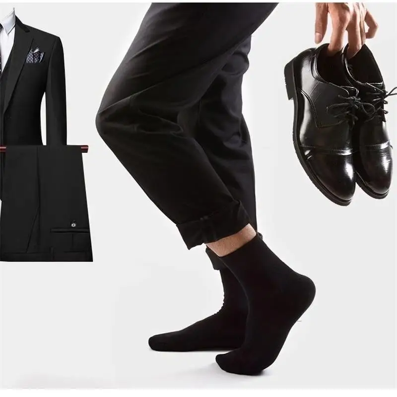 30 زوج/الرجال جوارب عمل قطنية كلاسيكية أسود رمادي...