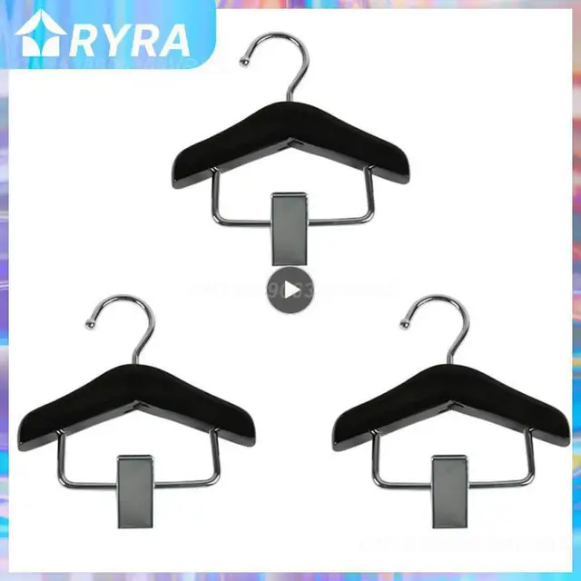 Nem Csúszós Ruhák Fogas Ruházati Állvány 10X1,2X10Cm Szilárd Fa Rönk Szín/ Fekete/ Retro Színes Tároló Háztartási Eszközök Mini