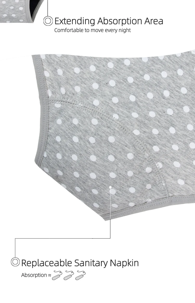 Four-Layer Leak Proof Menstruation Panties Asorbent Undie Soft Stretchy Full Coverage Underwear Sensitive Skin Postpartum