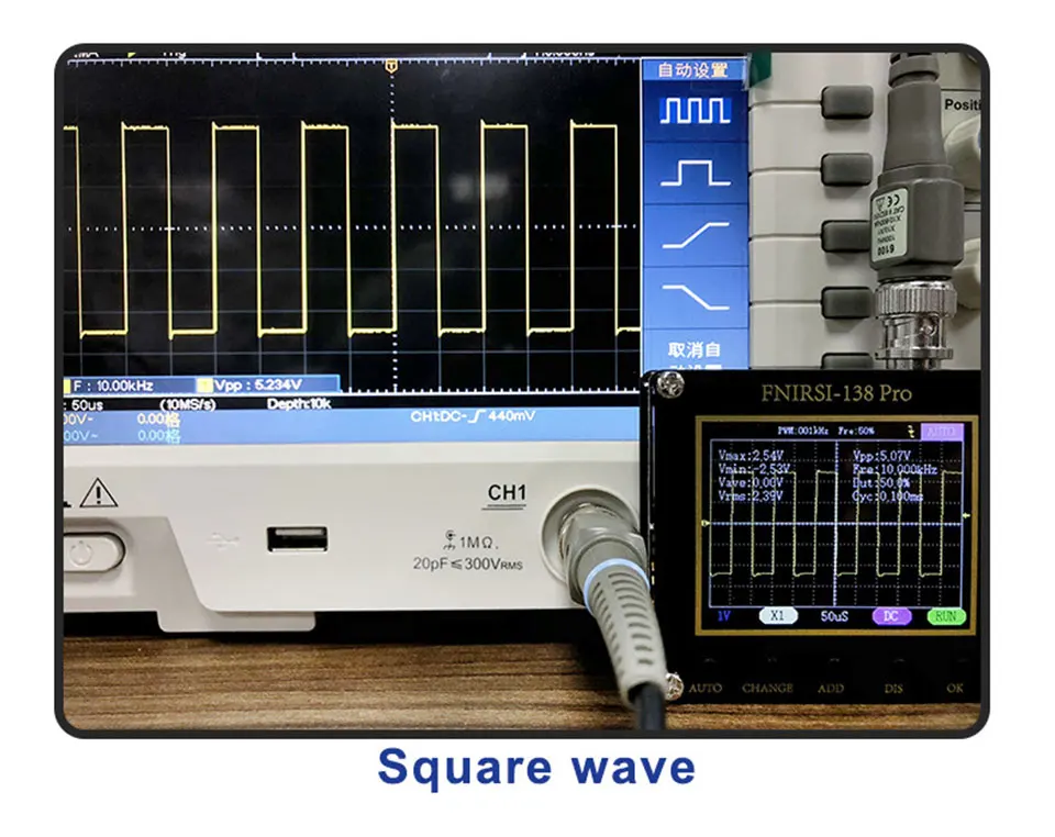 ajustar pwm saída de ondas quadradas gatilho