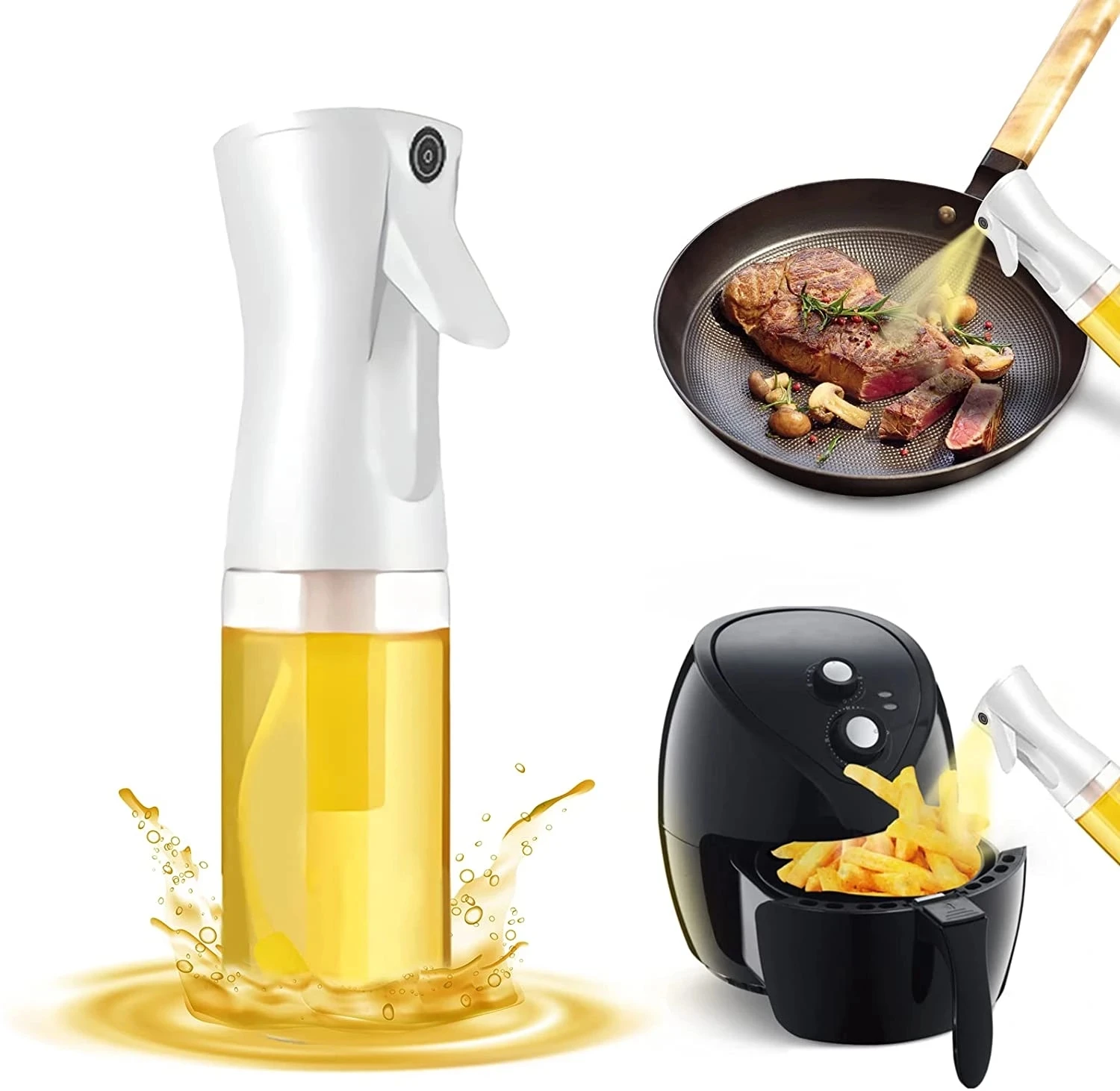Kitchen Oil Cruet Dispenser Oil Spray Bottle Bbq Leakproof Pump Type