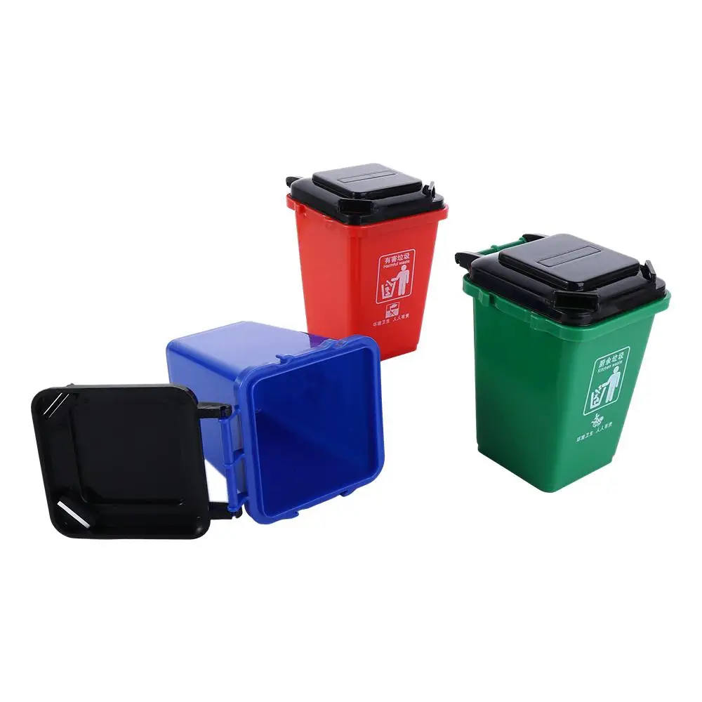 

Plastic Decor Toys Home Storage Can Desktop Organizer Trash Can Model Mini Waste Bin Pen Organizer Mini Trash Can