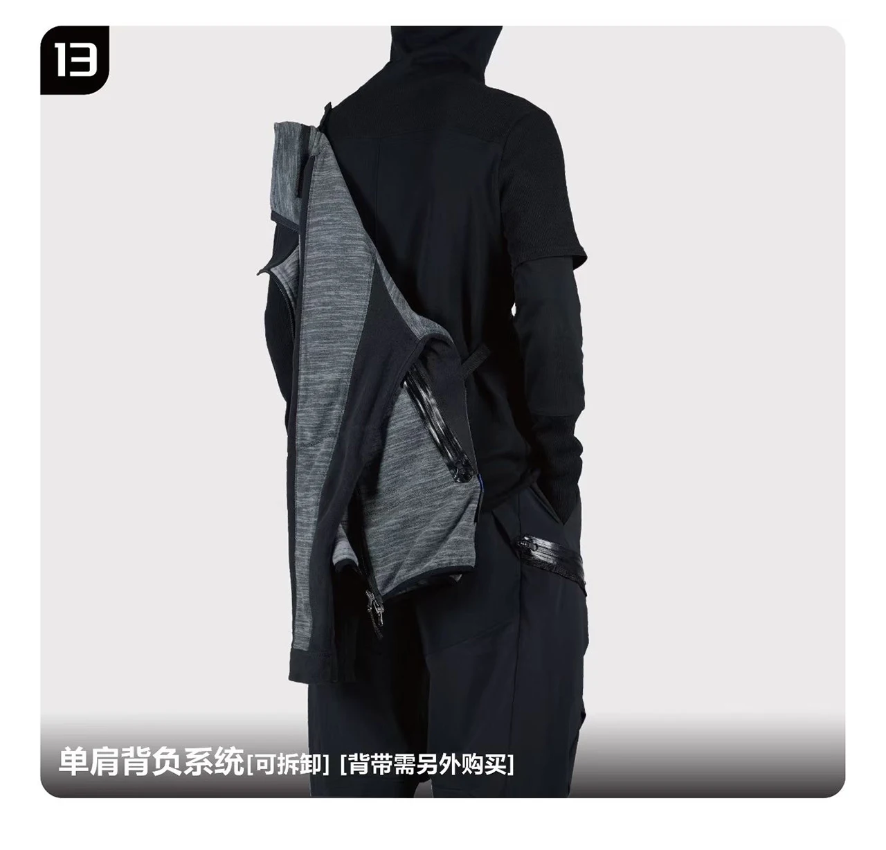 Reindee Lusion 25aw Two-side PolartecThermalPro fleece inner jacket stand collar x-shape cut back techwear gorpcore