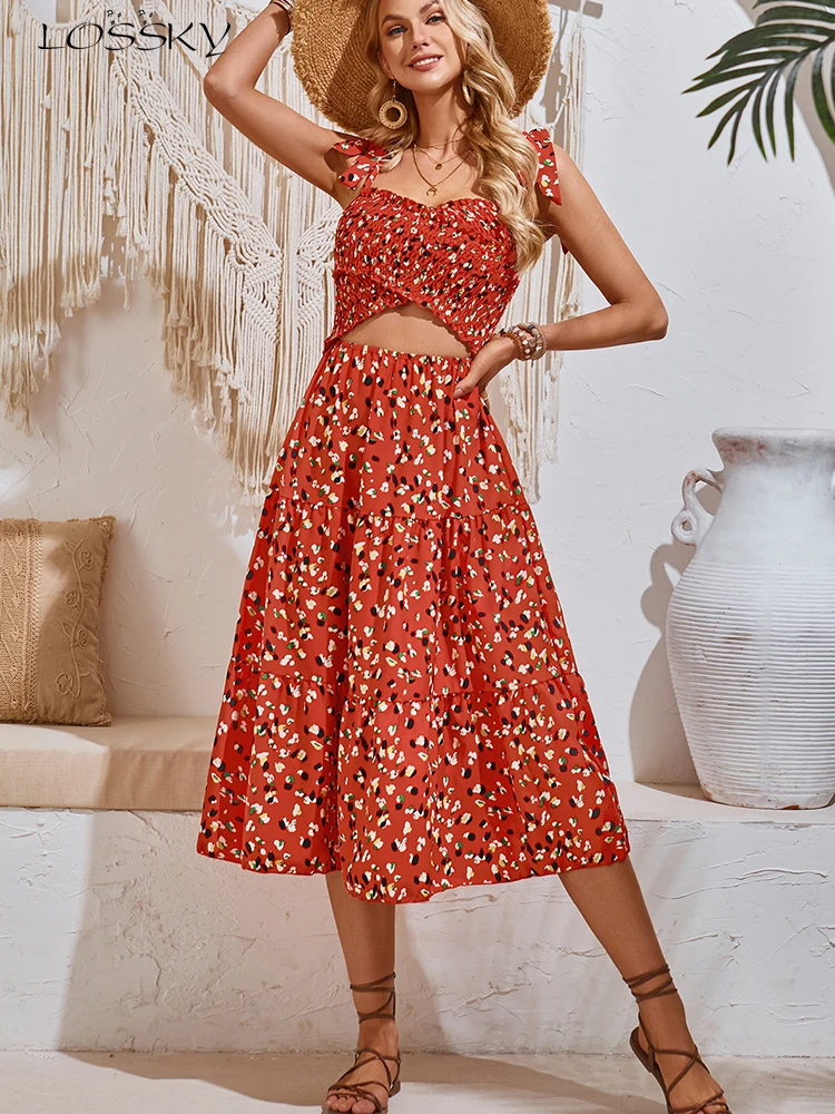 

Sexy Midi Dresses For Women Summer Fashion Backless Hollow Beach Dress Casual Black Sleeveless Lace-up New In Dresses 2024