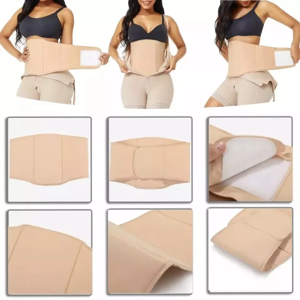 Waist Trainer 360 Lipo Foam Wrap Around Ab Board Post Surgery Flattening Abdominal Compression Waist Belly Table for Liposuction Recovery women body shaper