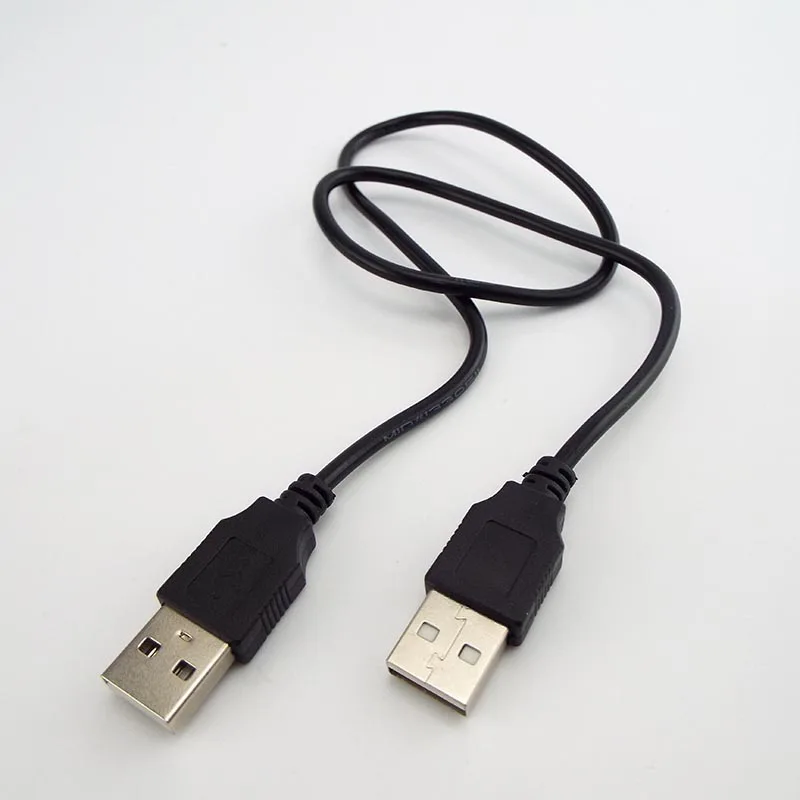 Double USB 2.0 type A Male to Male Computer Extension Cable High Speed  Adapter Connector Extender Cord Transfer Data Sync Line - AliExpress