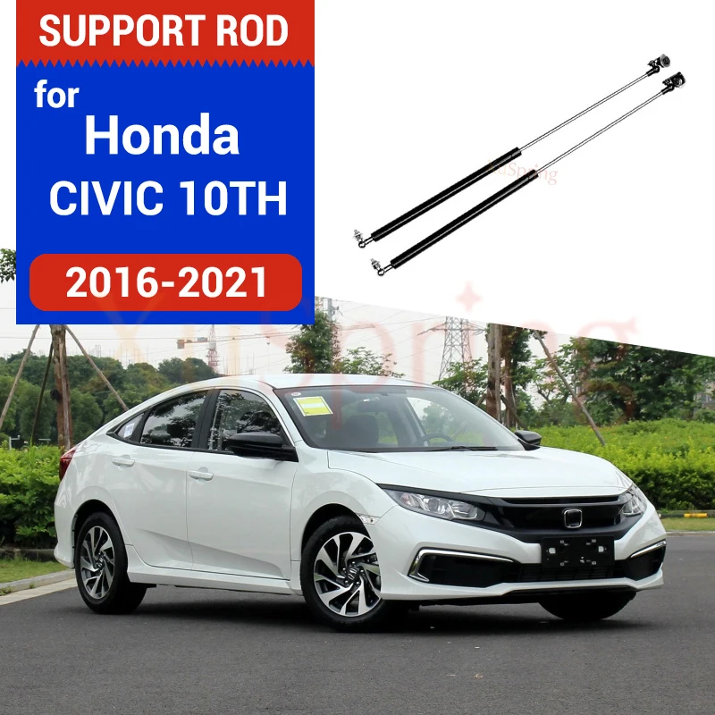 

Car Hood Support Hydraulic Rod Lift Strut Spring Shock Bars Lifter Kit For Honda Civic 2016 2017 2018 2019 2020 2021 10th