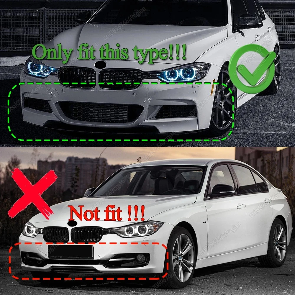 BMW 3 시리즈 F30 F31 M-Sport 20122018용 자동차 프론트 범퍼 스포일러 립 스플리터 바디 키트 립 턱 디퓨저 가드 (글로스 블랙)