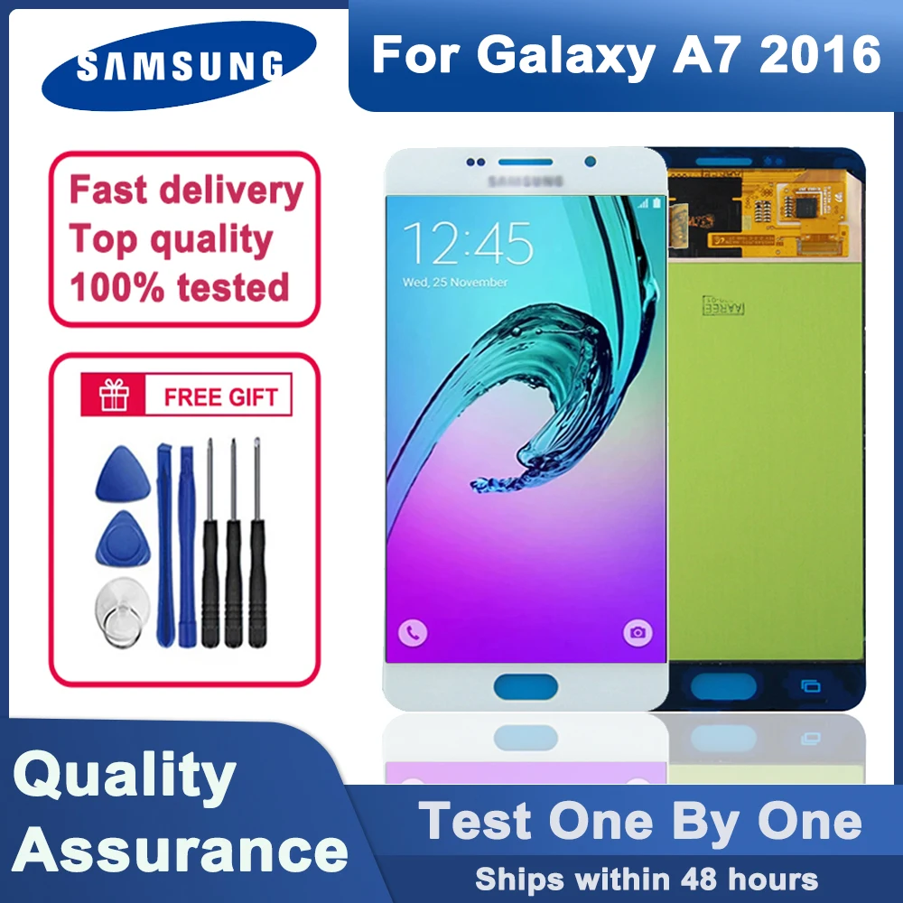 

5.5" Original LCD Display for Samsung Galaxy A7 2016 A710 A710F A710M LCD touch screen assembly For Galaxy A7 2016 LCD Display