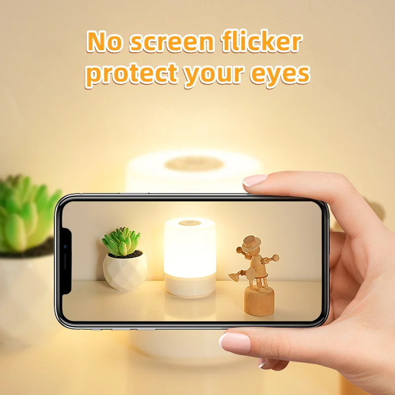 Touch Night Lamp USB LED Lamp With Switch Rechargeable Three Colors Lights For Kitchen Hallway Closet Bedroom Home Night Light 6