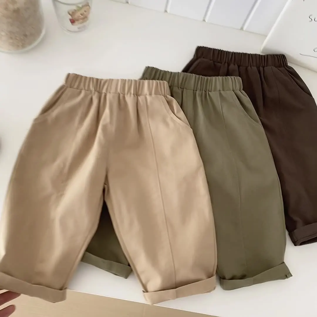 Autumn Kids Full Length Casual Pants for Boys and Girls